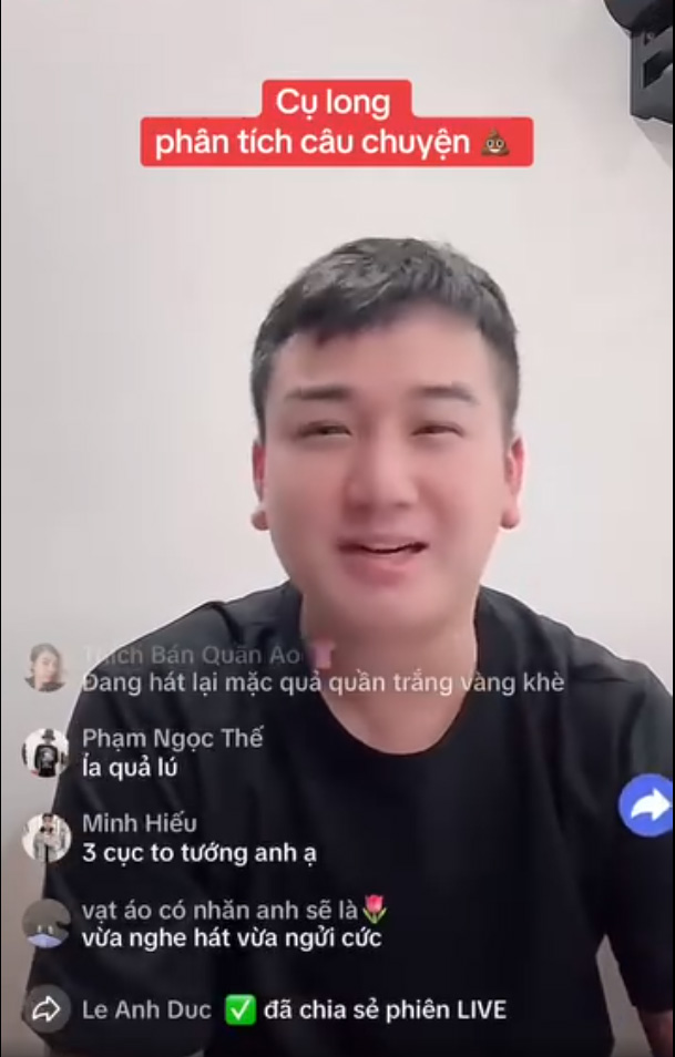 Đăng Duy Long livestream phân tích về vụ việc của Chu Bin khiến cộng đồng mạng cười ngã cười nghiêng